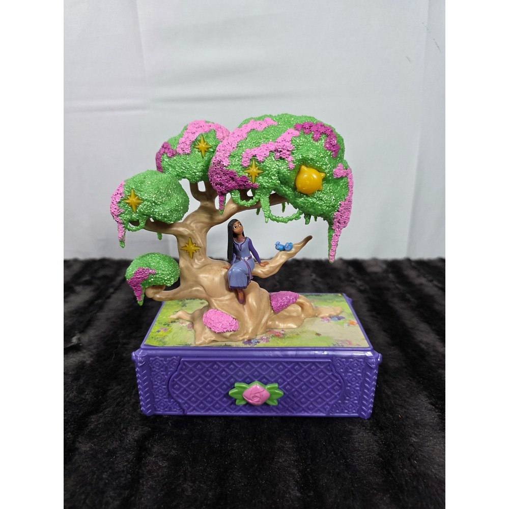 Disney Wish Asha Rosas Wishing Tree Musical Keepsake Jewelry Box Lights & Sound